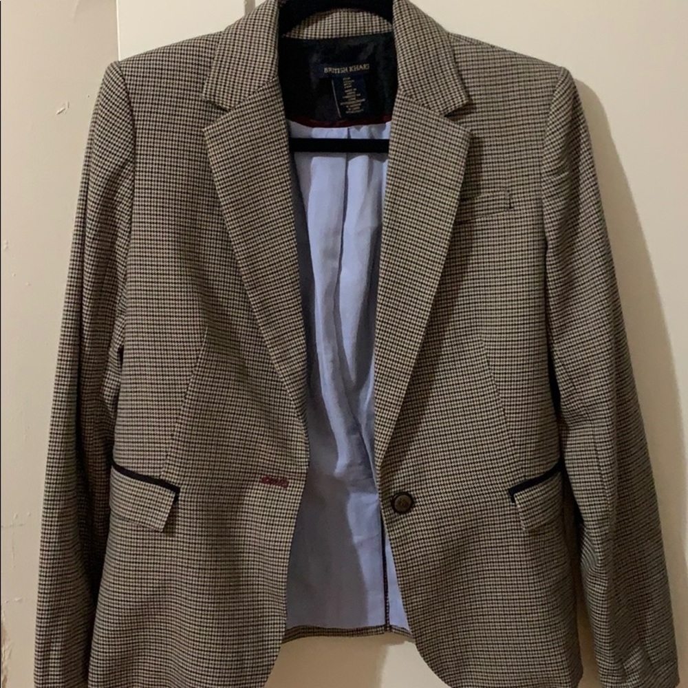 Preppy houndstooth blazer